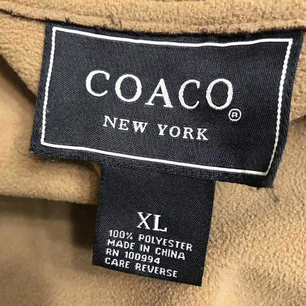 Coaco Womens Coat Size XL Brown Collared Full Zip Pockets - Picture 10 of 10